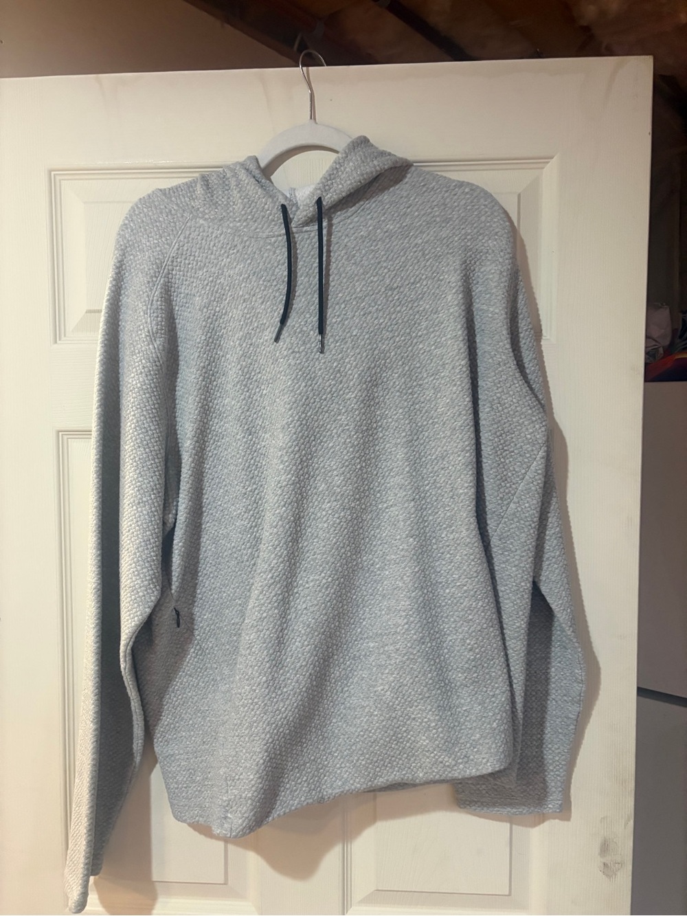 Old Navy Light Gray Knit Hooded Pullover